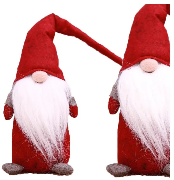 Vianočný škriatok HAPPY GNOME 44 cm, červený