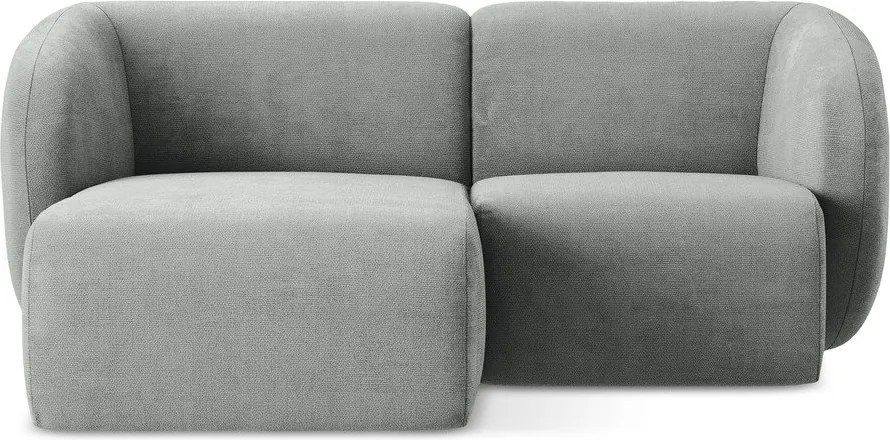 Sivá ženilková rohová pohovka (ľavý roh/s leňoškou) Lani – Makamii