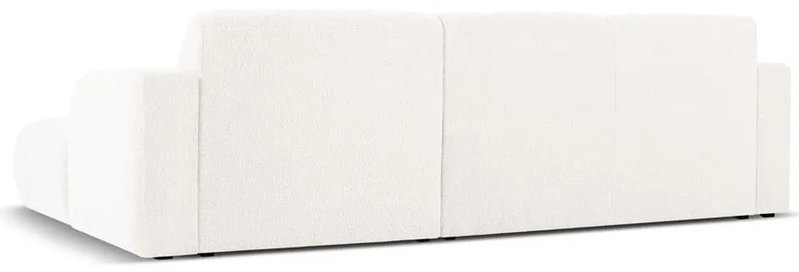 Biela rohová pohovka z textílie bouclé (pravý roh) Molino – Micadoni Home