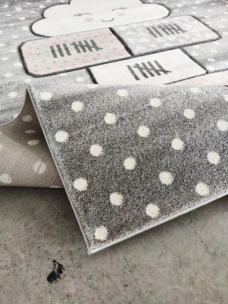 BE Koberec Smart Kids 22604 GREY – sivý obdĺžnikový Rozmer: 120x180 cm