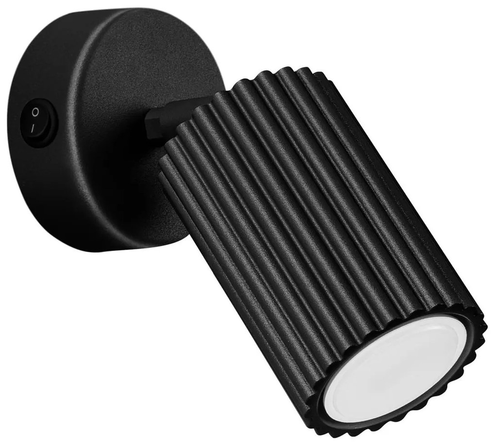 Sollux SL.1579 - Nástenné bodové svietidlo KARBON 1xGU10/10W/230V čierna