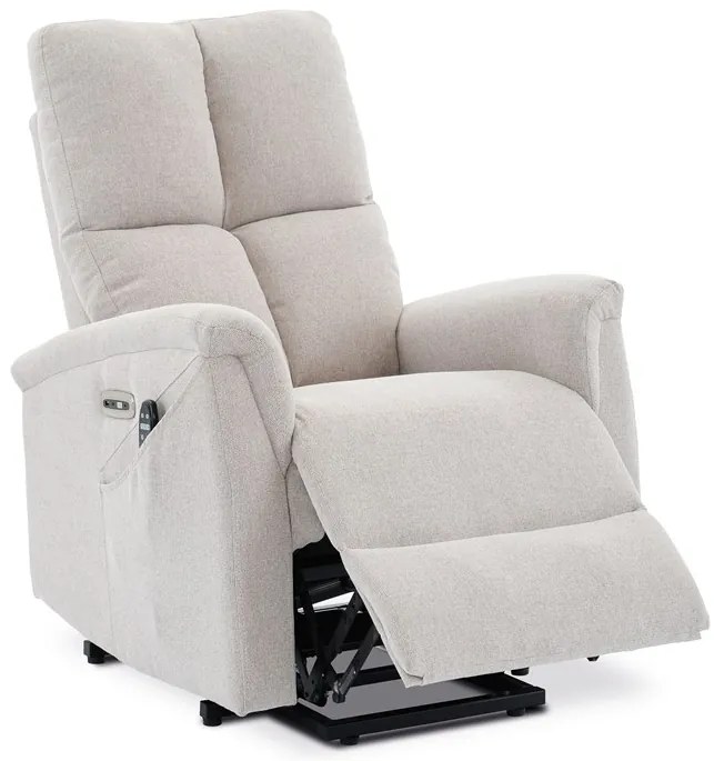 Autronic BONTEC Polohovacie kreslo, elektrické zabudované ovládanie, béžová, látka, TV-929 CRM2 Farba: Šedá