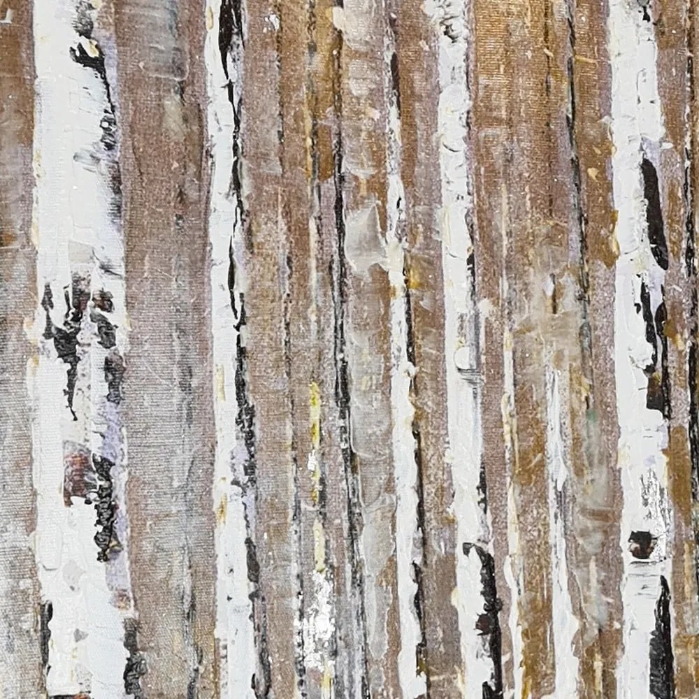 Ručne maľovaný obraz 70x70 cm Birch Wood – Wallity