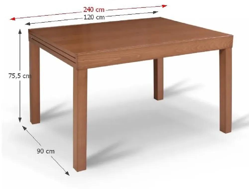 Kondela Jedálenský stôl, rozkladací, čerešňa, 120-240x90 cm, FARO