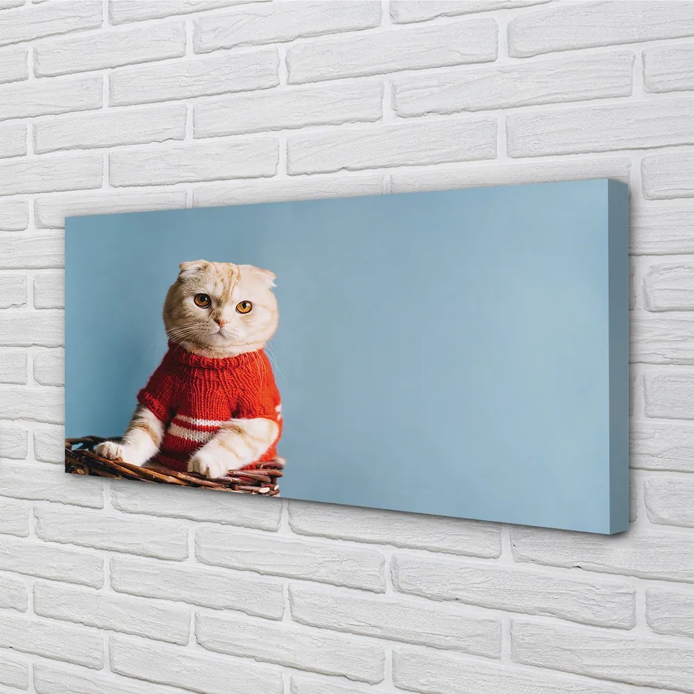 Obraz na plátne sediaci mačka 140x70 cm