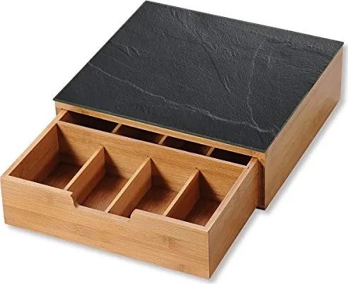 Kesper Stojan na kanvicu so zásuvkou, Organizér na čaj / kávové kapsuly, motív bridlica