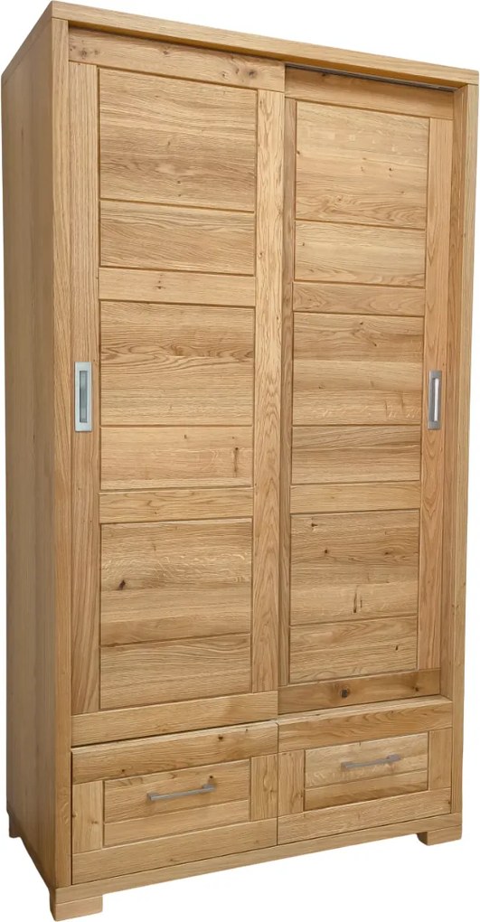 Šatníková skriňa na vešanie s odsuvnými dverami a 2 zásuvkami, 110x55x200 cm