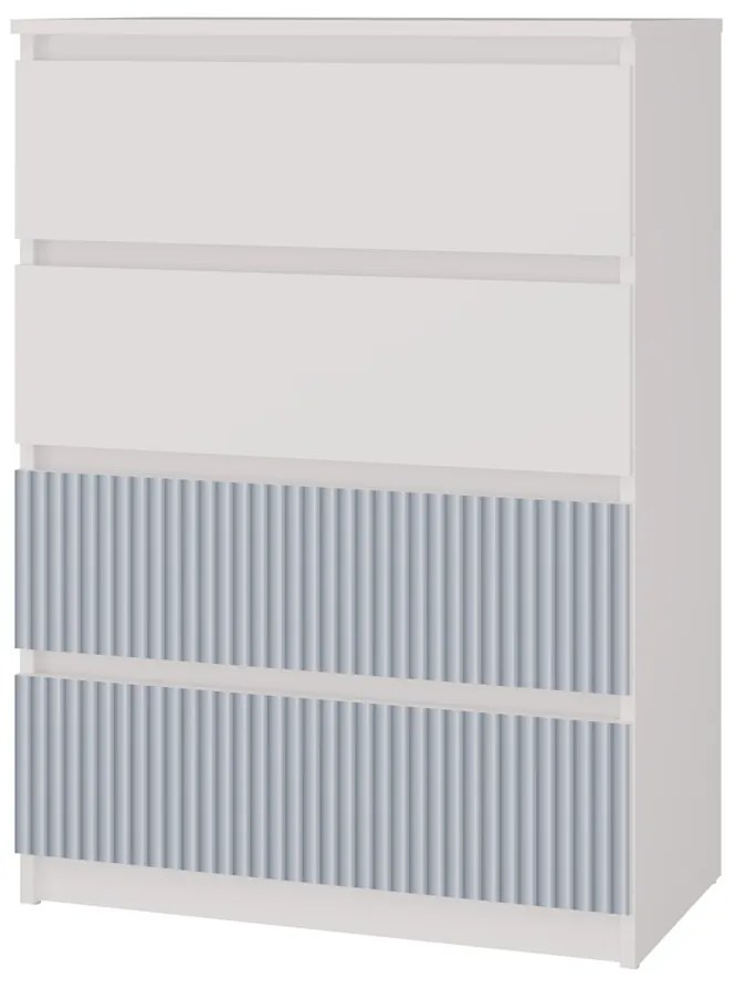 Detská komoda MALWA M4 ARTESO bielo-modrá