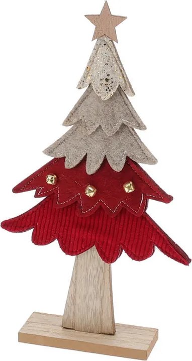 Filcová vianočná dekorácia STROMČEK červená 39 cm