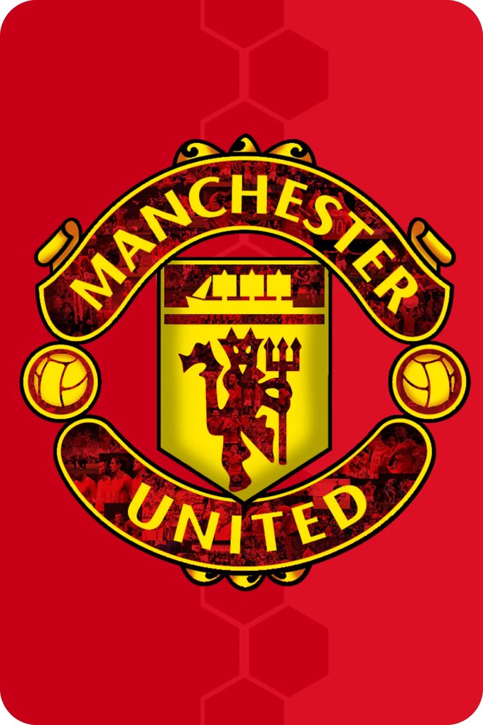 60x90cm Manchester United FC - textilná nálepka na stenu