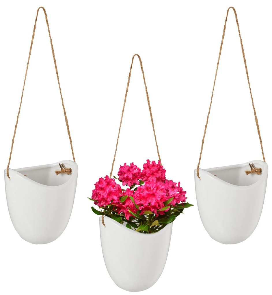 Keramické závesné kvetináče RD45559, 3ks.