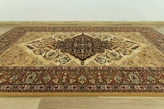 Koberec Isfahan Leyla jantár hnedý / béžový