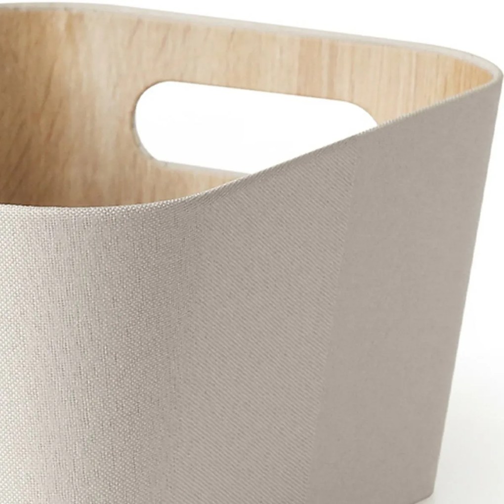 Kitchisimo Set 2 úložných košíkov 31 × 23 × 16 cm, krémová, L