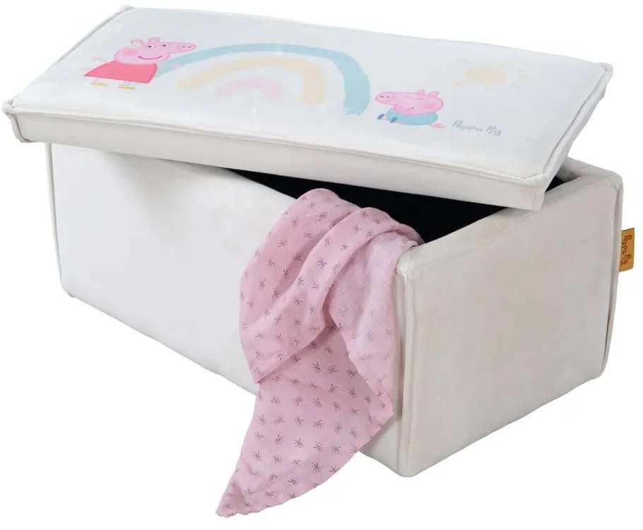 Biela detská lavica Peppa Pig – Roba