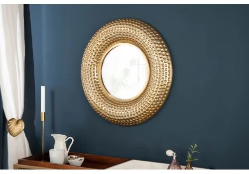 Zrkadlo 40396 Ø60cm Orient gold aluminium  - Komfort-nábytok