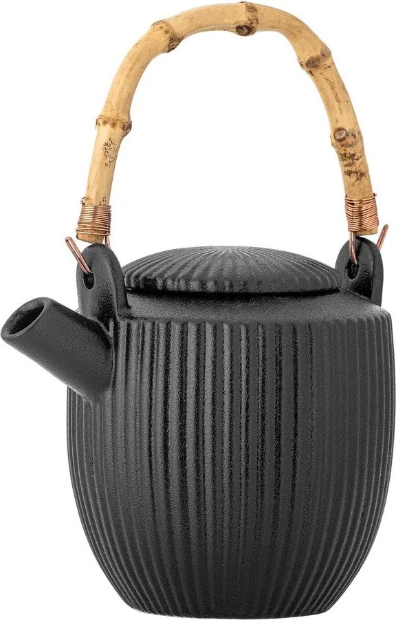 Čierna kameninová kanvica na čaj 850 ml Neri – Bloomingville