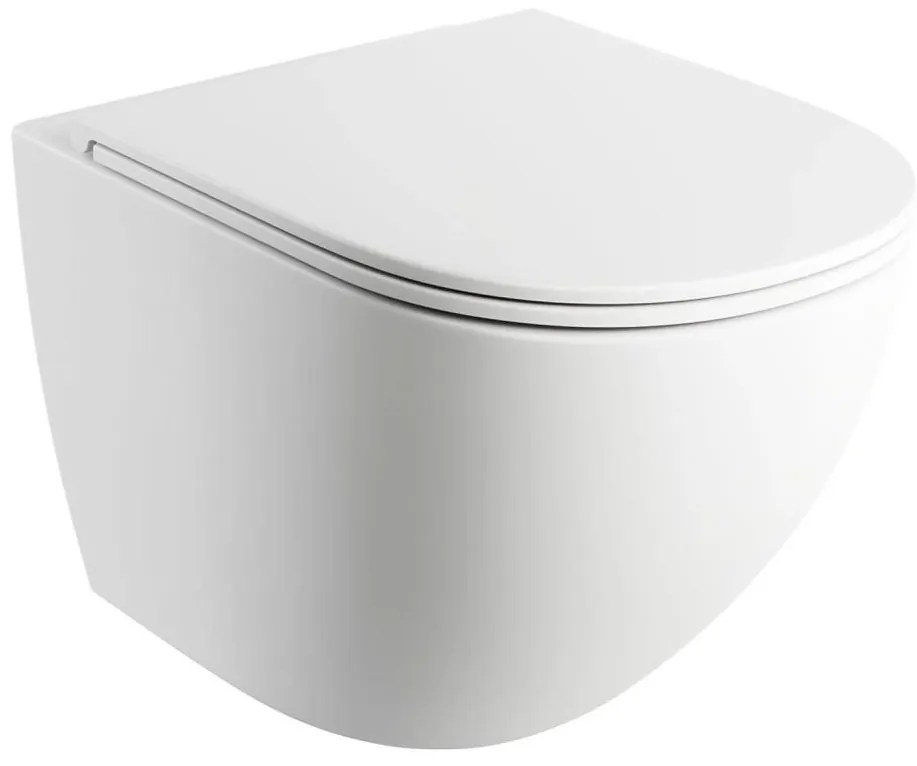 OMNIRES OTTAWAMWBM - Závesné WC s SoftClose sedátkom OTTAWA keramika/matná biela