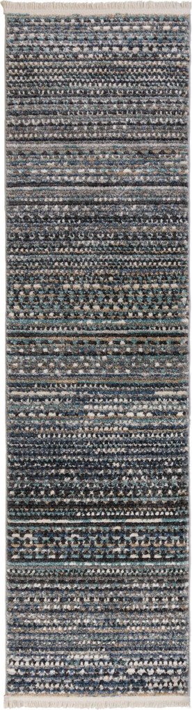 Behúň Santiago Camino Blue, 60x230, modrá, obývacia izba, Flair Rugs