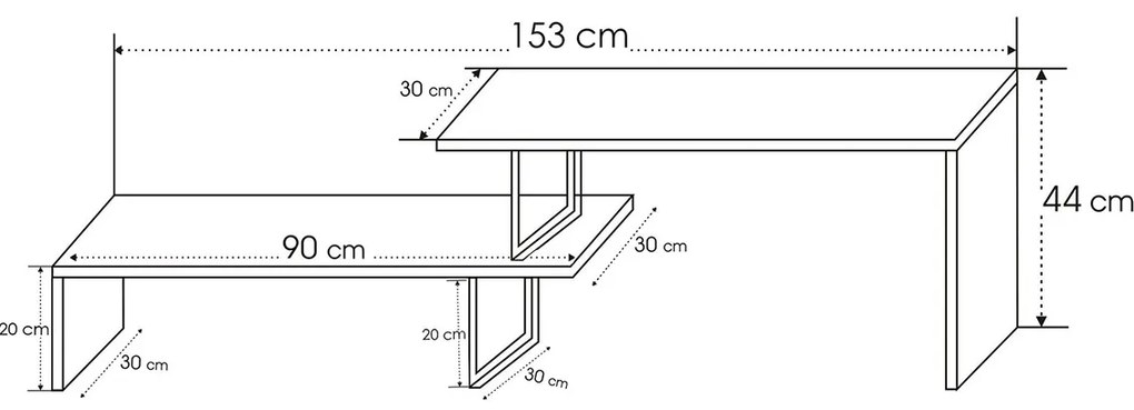 TV stolík Ovit Pine