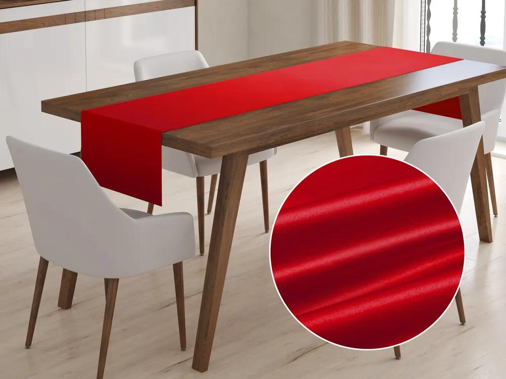 Biante Saténový behúň na stôl polyesterový Satén LUX-013 Červený 20x140 cm