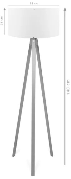 Stojacia lampa AYD 1xE27/40W/230V hnedá/šedá