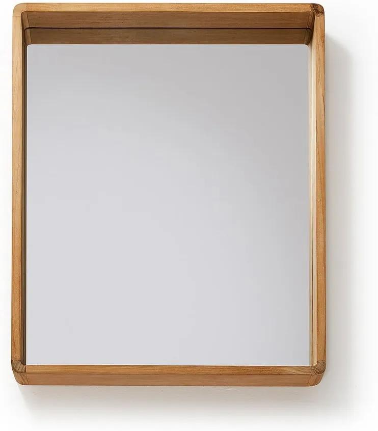 Zrkadlo z teakového dreva La Forma Sunday, 80 x 65 cm
