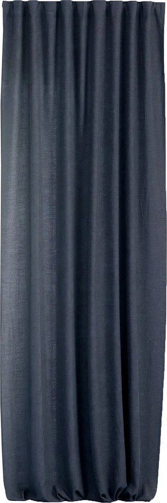 Záves BASIC s navliekacou riasiacou páskou 140x280 cm tmavomodrý 1 ks.