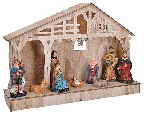 Solight 1V259 - LED Vianočná dekorácia LED/2xAA betlém