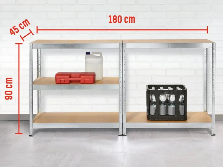 Parkside® Regál, 90 x 180 x 45 cm (100350386)