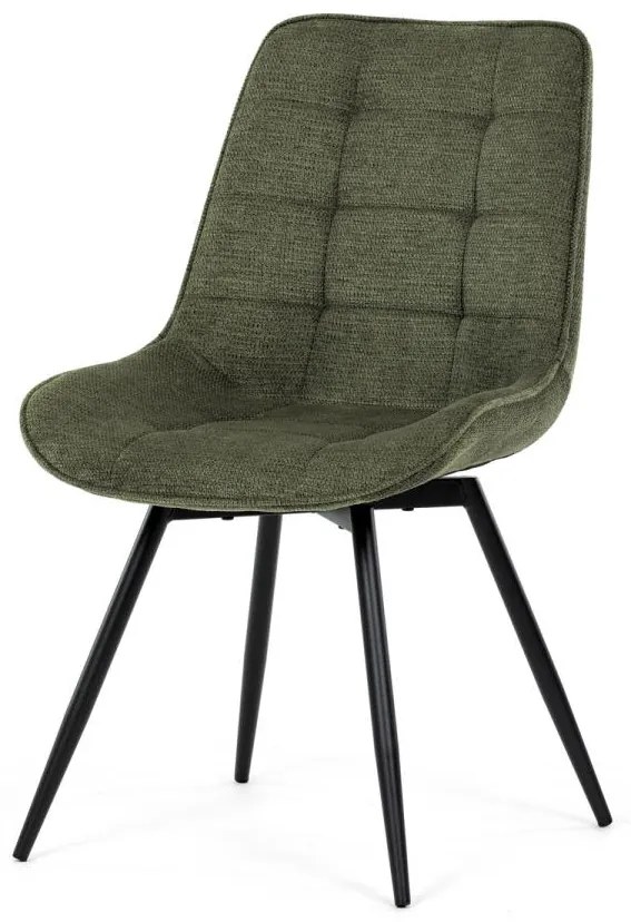 Jídelní židle, zelená, hladká látka, HC-T1130 GRN2