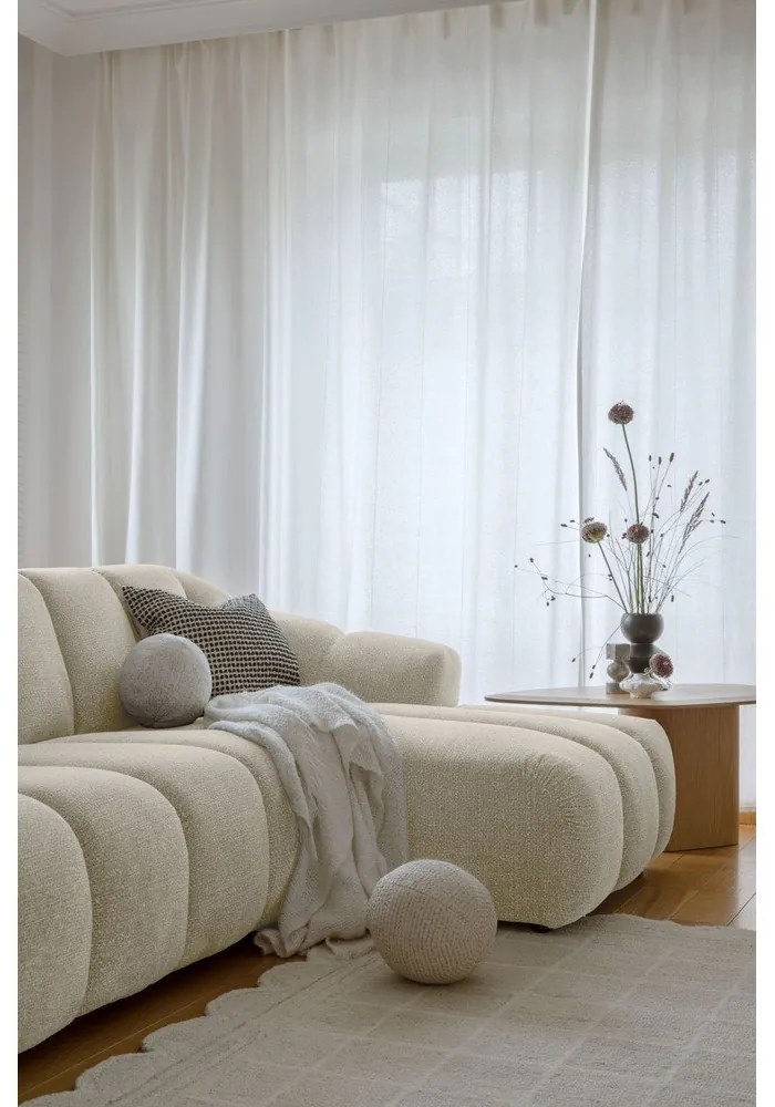 Béžová rohová pohovka (pravý roh/s leňoškou) Shell – Miuform