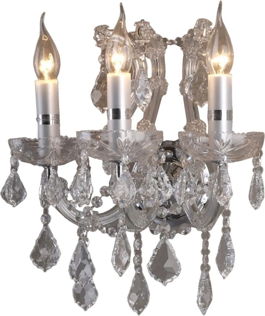 Nástenná lampa z krištáľového skla - 35 * 21 * 40 cm E14 / max 3 * 40W