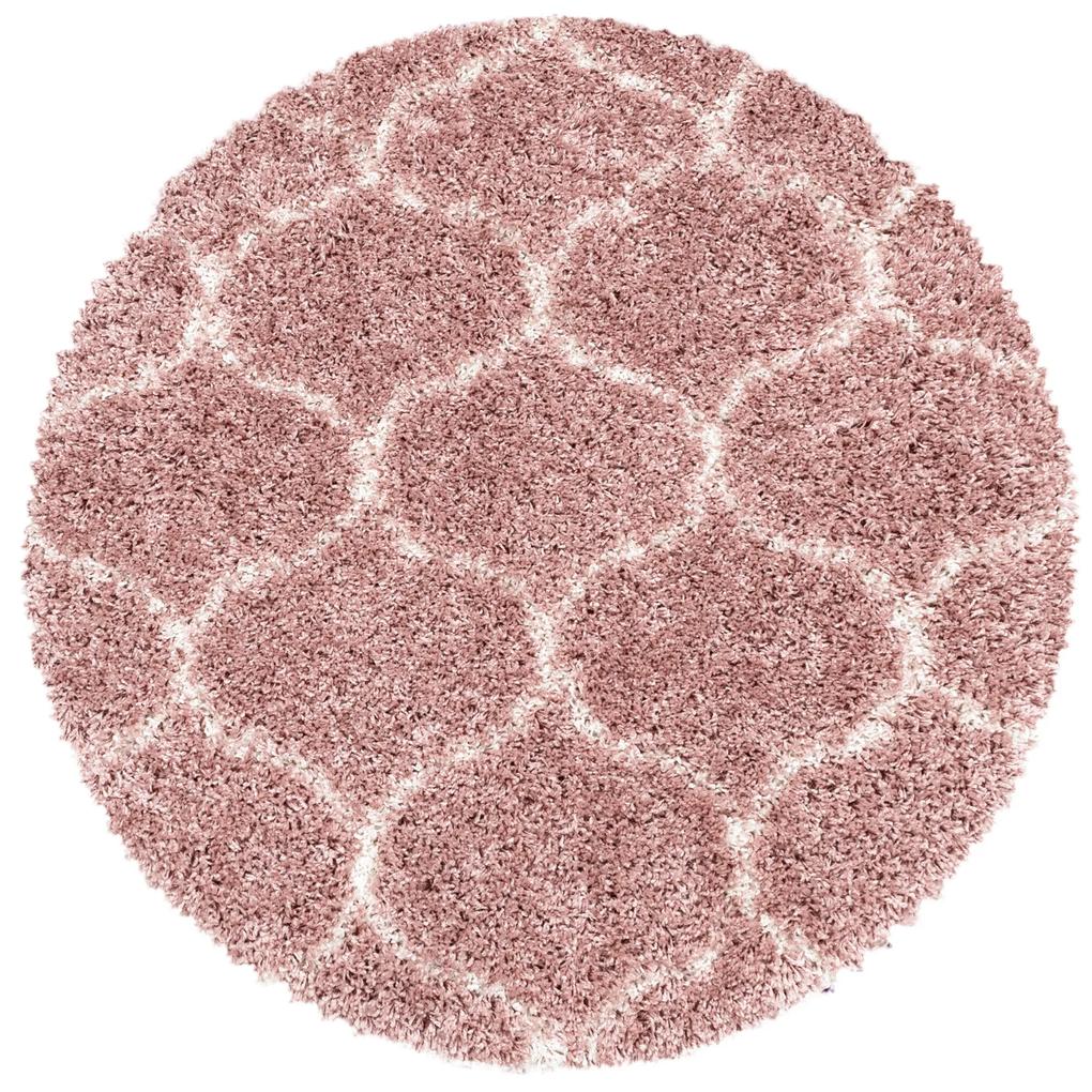 Ayyildiz Kusový koberec SALSA 3201, Okrúhly, Ružová Rozmer koberca: 80 cm KRUH