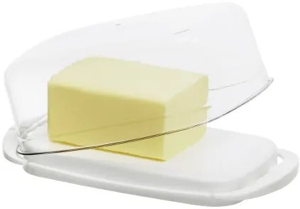Dóza, box na maslo FRESH s priehľadným vekom, biely