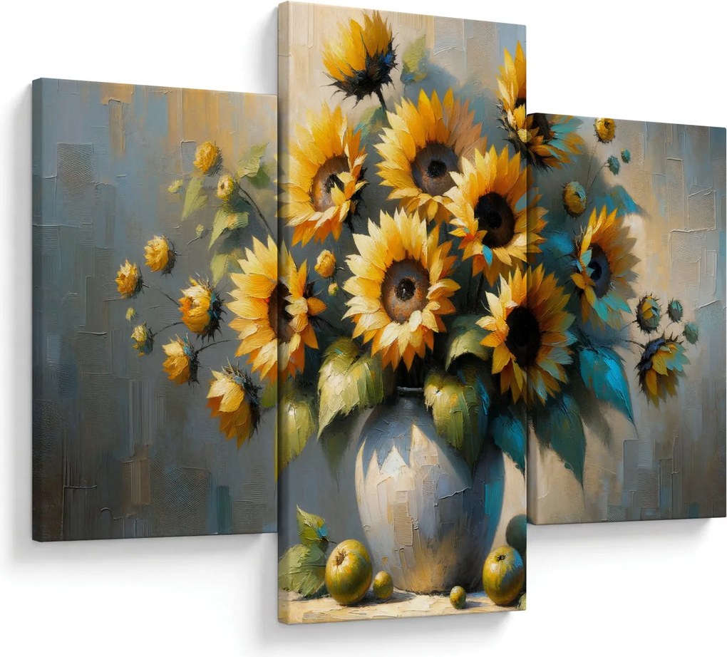 Obraz – Váza so slnečnicami (90x60 cm)