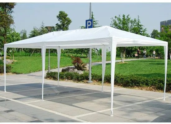 Záhradný stan 6 stenový 3x6 m - biely