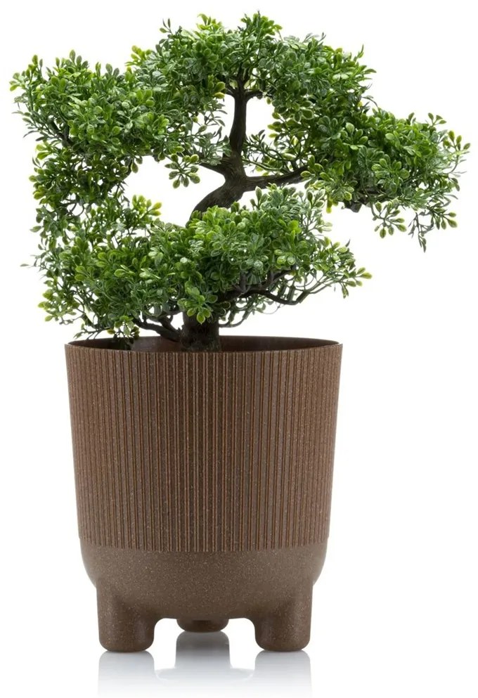 PLASTOVÝ KVETINÁČ HARMONY ECO 18X16 CM HNEDÁ
