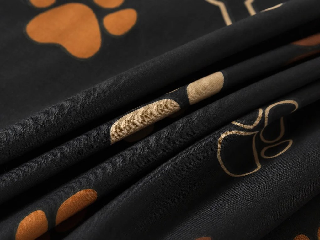 XPOSE® Bavlnené Renforcé obliečky LABKY - čierne