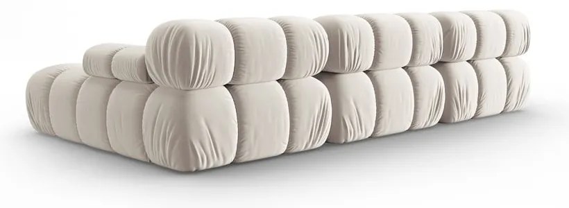 Béžová zamatová modulárna rohová pohovka (pravý roh) Bellis – Micadoni