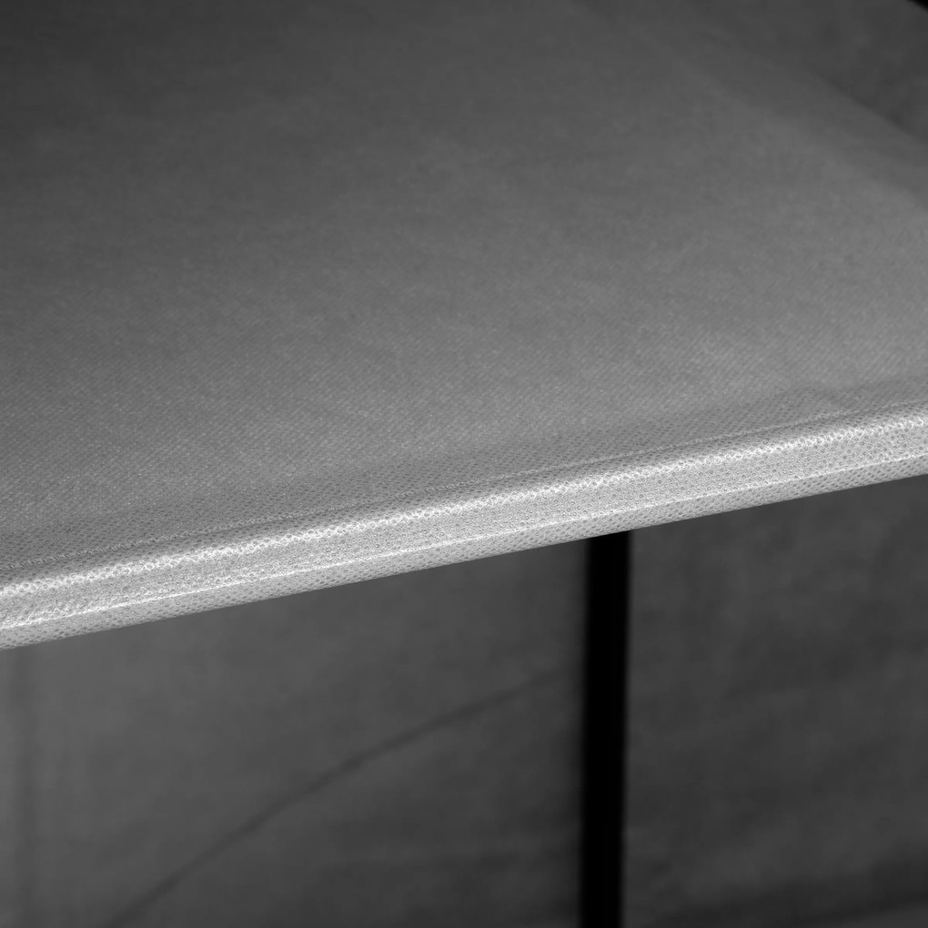 Látková šatníková skriňa s 8 policami CELINA antracitová