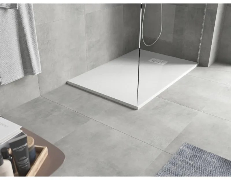 Mexen Hugo, obdĺžniková sprchová vanička SMC 130 x 90 cm, biela, biela krytka, 42109013-W