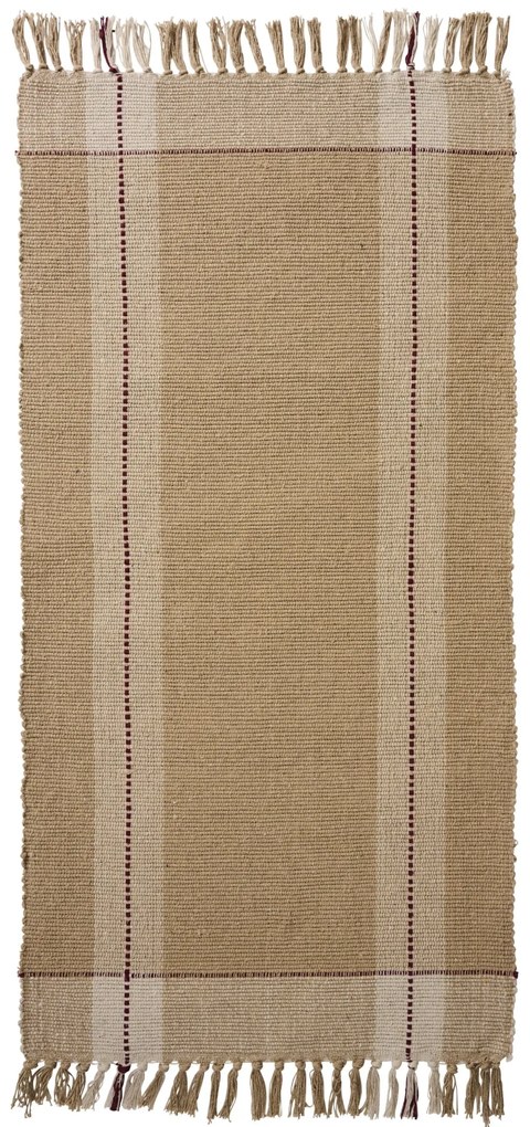 Ib Laursen Bavlnený behúň na podlahu Thin Red Stripes 60 × 120 cm