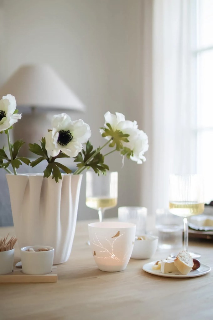 Ferm Living Kameninová váza Dedali Off-white Medium