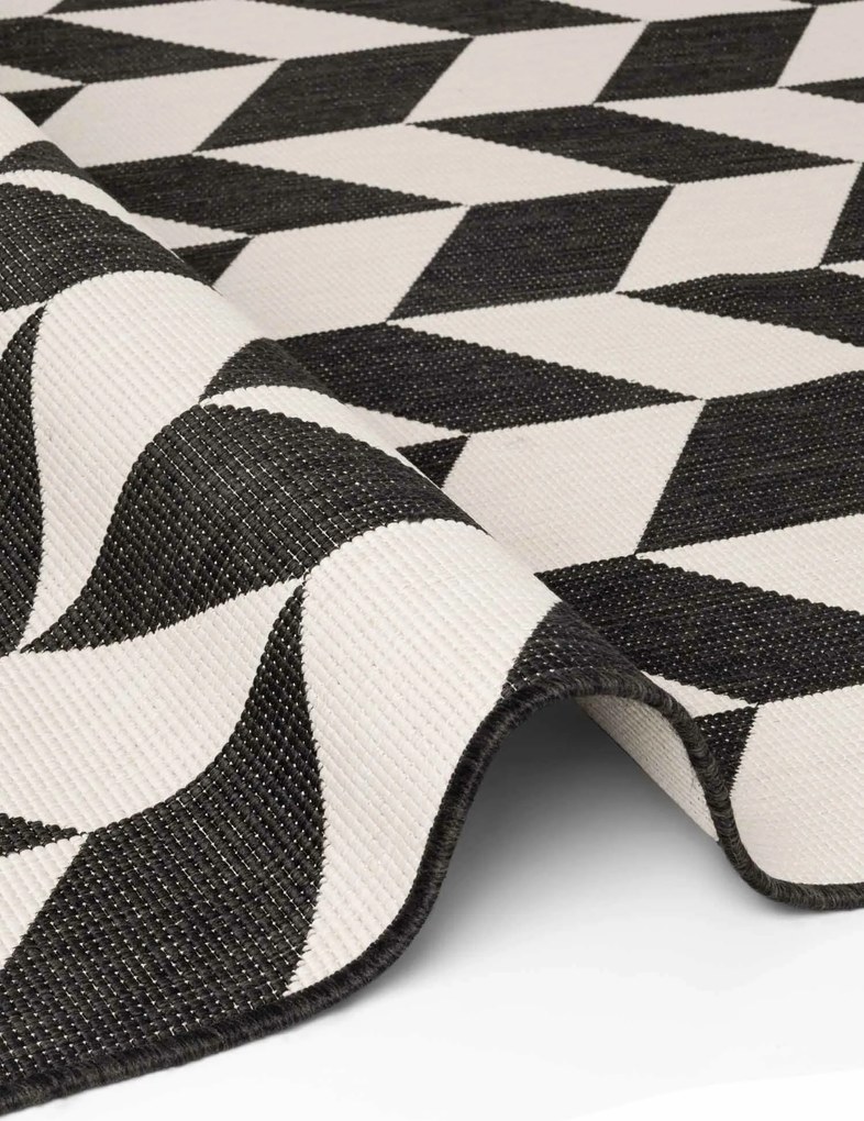 Ted Baker, Kusový koberec Ted Baker Haringey 106378 Black White, 120x170, čiernobiela, chodba / predsieň