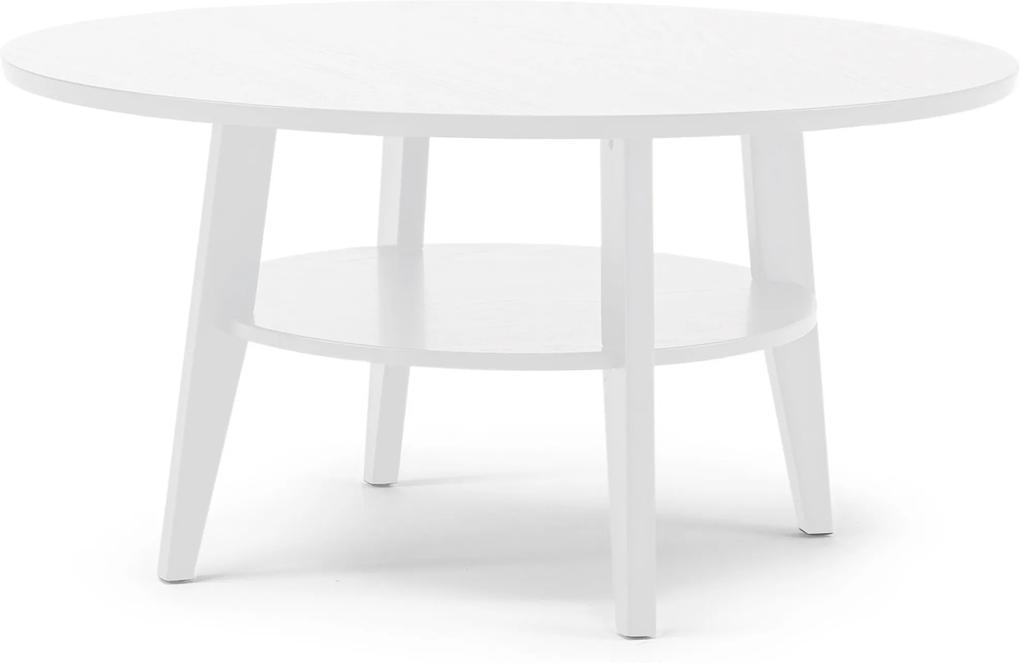 Konferenčný stolík Holly, Ø 1000x500 mm, biely