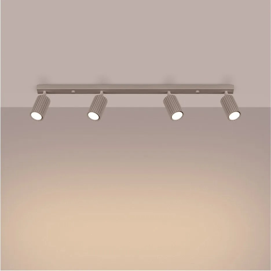 Taupe kovové bodové svietidlo 6,5x81 cm Gleam – Sollux