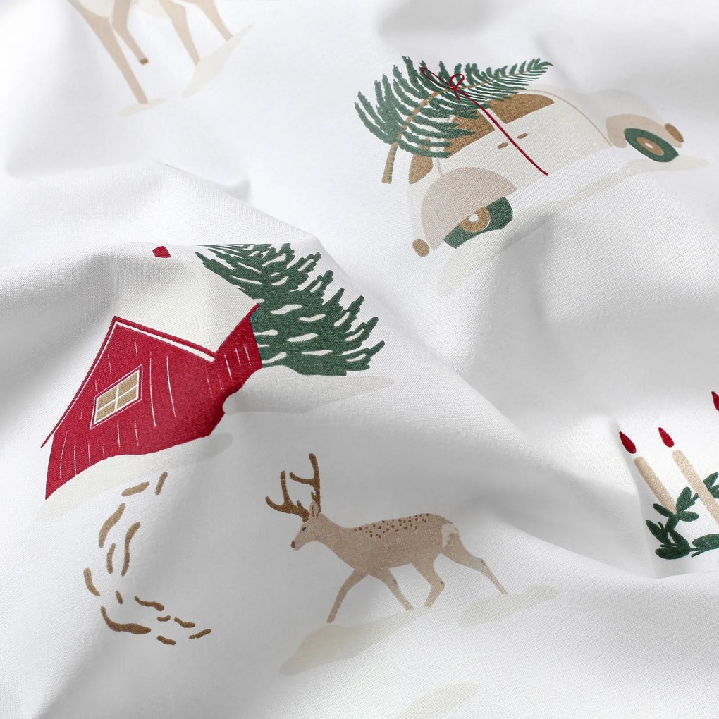 Goldea vianočné bavlnené plátno - tradičné vianoce 160 cm