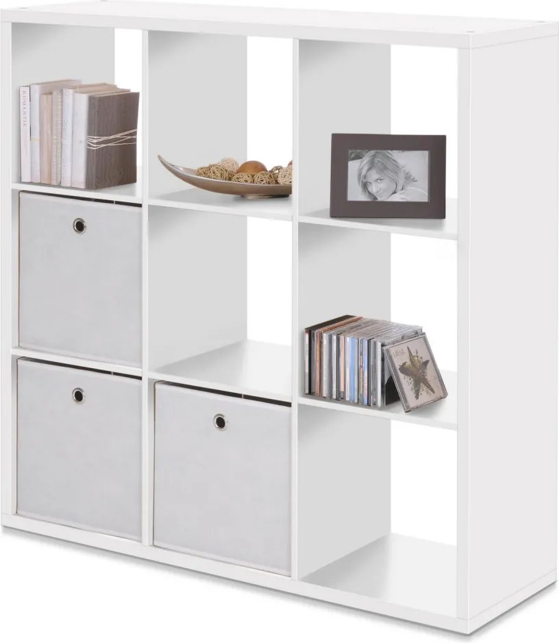 Regál Max, 3x3 priehradky, biely