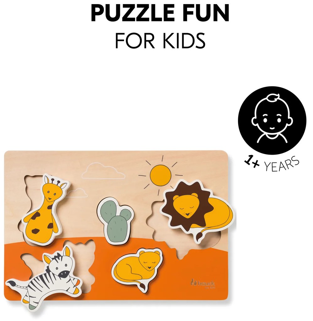 Hauck Puzzle drevené vkladacie Puzzle N Fit Safari