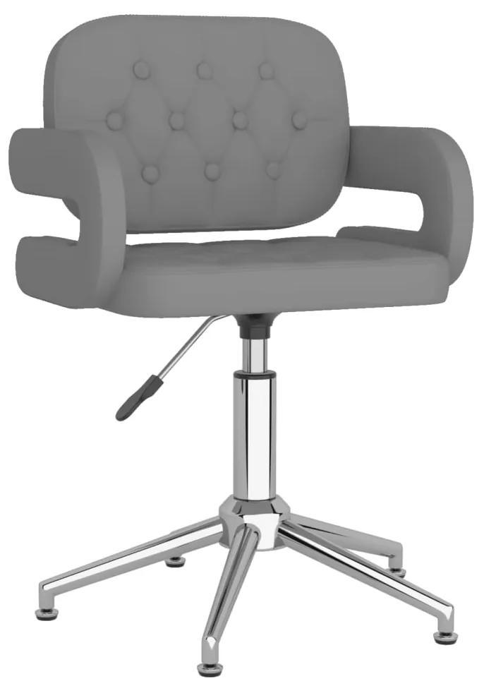 Otočná kancelárska stolička sivá umelá koža 3089221